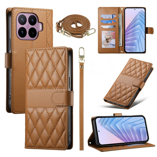 Xiaomi 17T Pro – Wallet-Handyhülle aus PU-Leder und TPU, mit Ständer, mit langem und kurzem Trageriemen