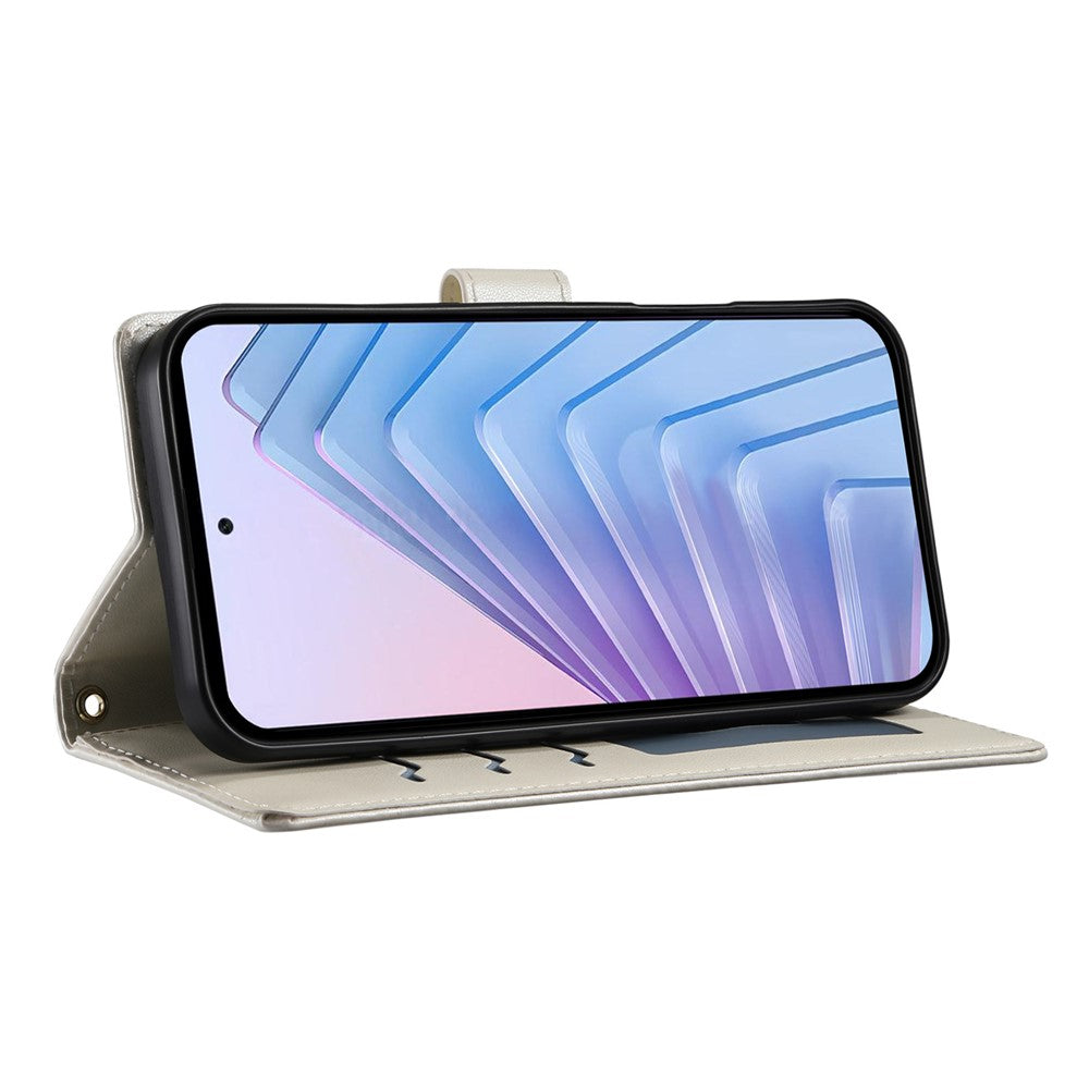 Xiaomi 17T Pro – Wallet-Handyhülle aus PU-Leder und TPU, mit Ständer, mit langem und kurzem Trageriemen