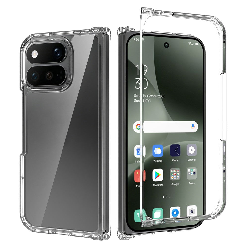 For Google Pixel 11 Pro Fold Clear Phone Case TPU+Acrylic Shockproof Phone Back Cover
