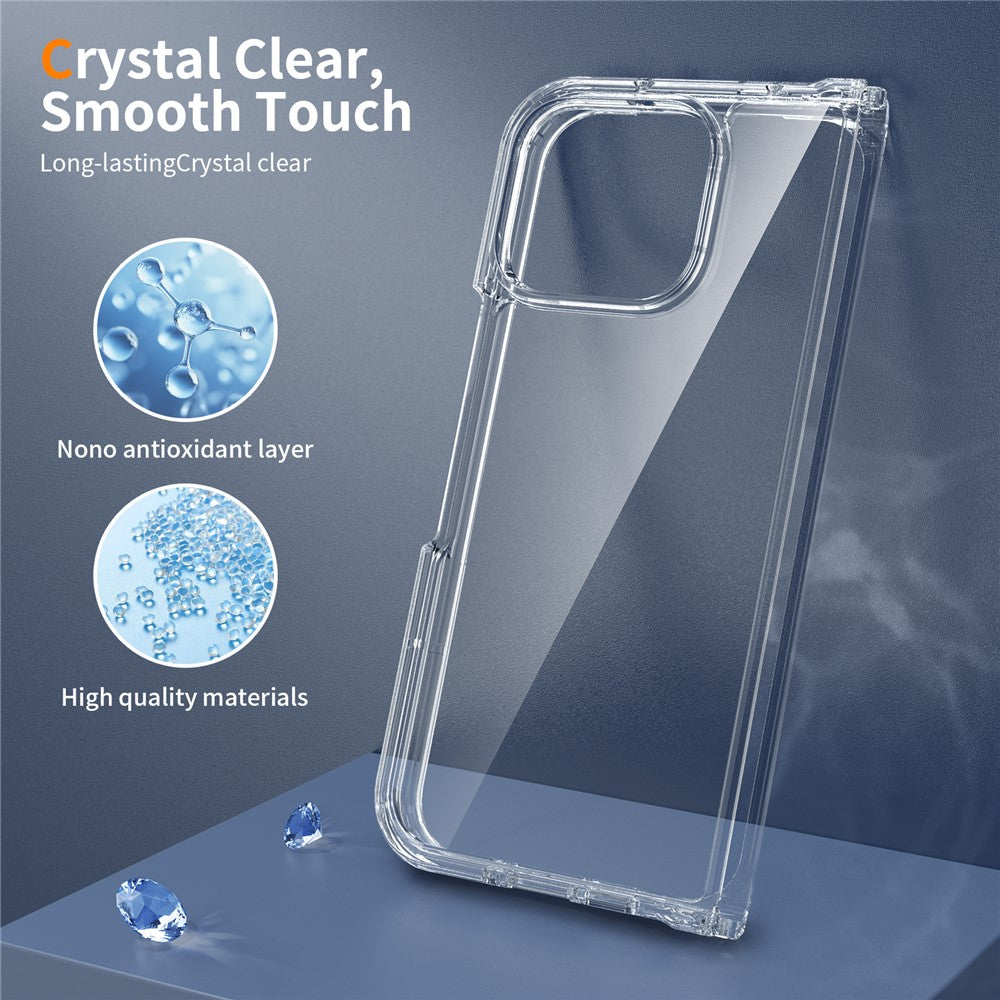 For Google Pixel 11 Pro Fold Clear Phone Case TPU+Acrylic Shockproof Phone Back Cover