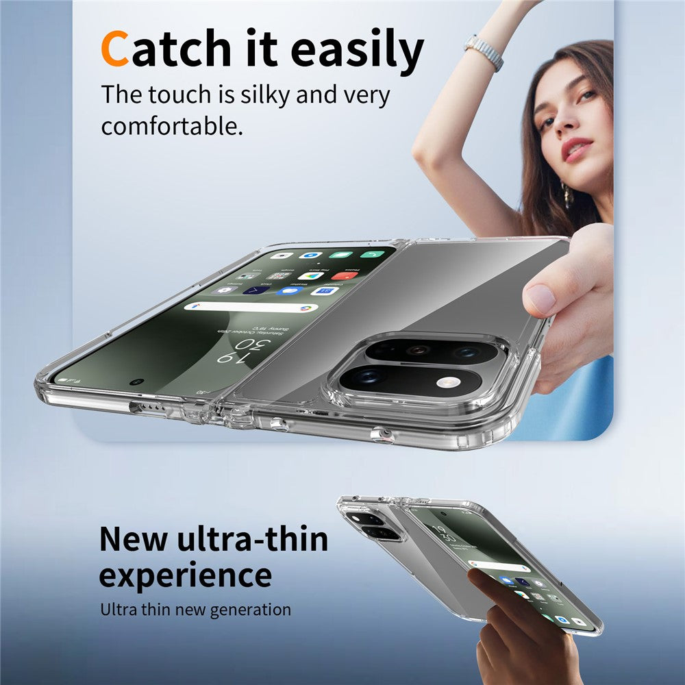 For Google Pixel 11 Pro Fold Clear Phone Case TPU+Acrylic Shockproof Phone Back Cover