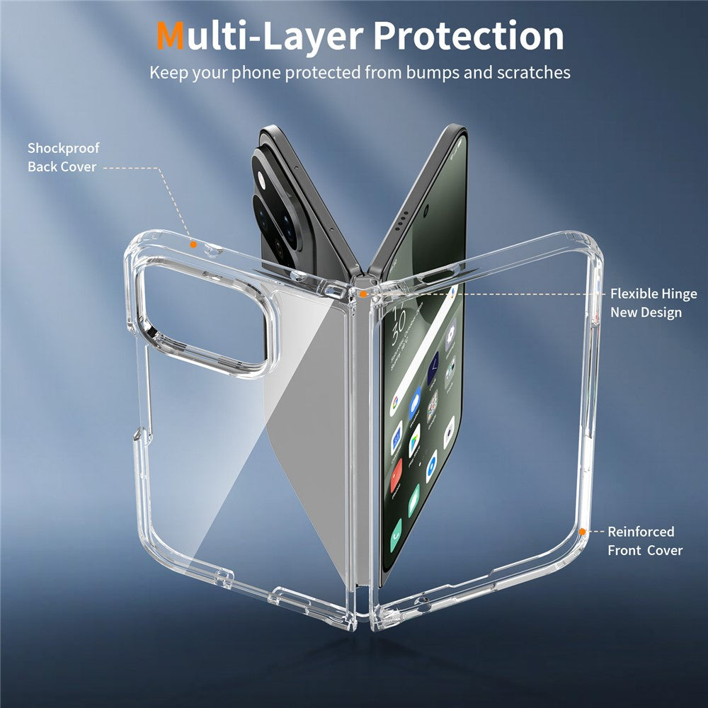 For Google Pixel 11 Pro Fold Clear Phone Case TPU+Acrylic Shockproof Phone Back Cover