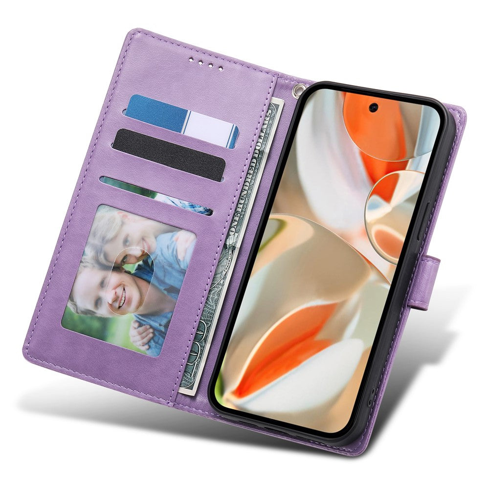 For Google Pixel 11 / Pixel 11 Pro Wallet Case Butterfly Floral Imprint PU Leather Phone Cover with Wrist Strap