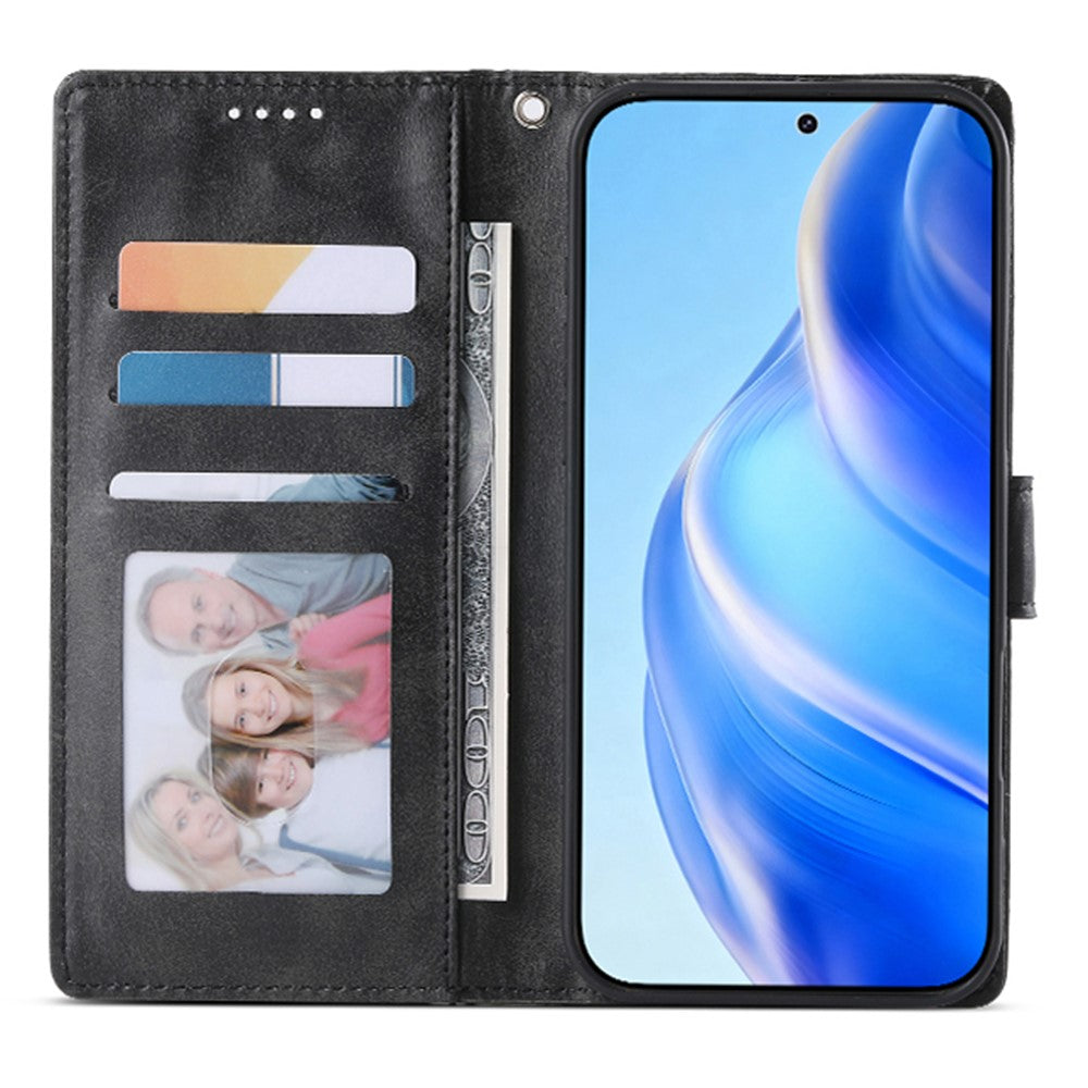 For Google Pixel 11 / Pixel 11 Pro Case Stand Wallet Calf Texture PU Leather Flip Phone Cover with Wrist Strap