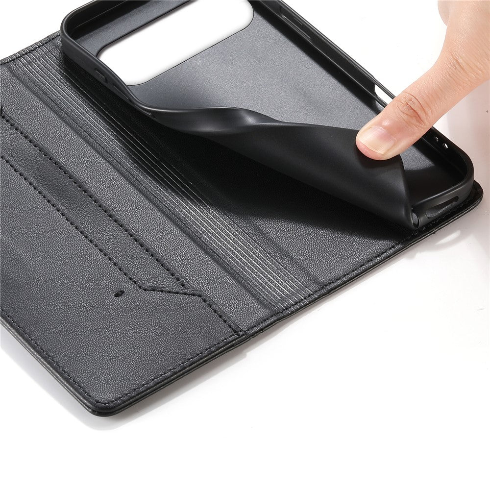 For Google Pixel 11 / Pixel 11 Pro Wallet Stand Case Line Splicing TPU PU Leather Phone Cover