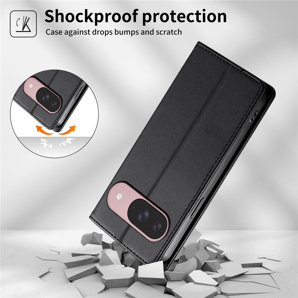 For Google Pixel 11 / Pixel 11 Pro Wallet Stand Case Line Splicing TPU PU Leather Phone Cover