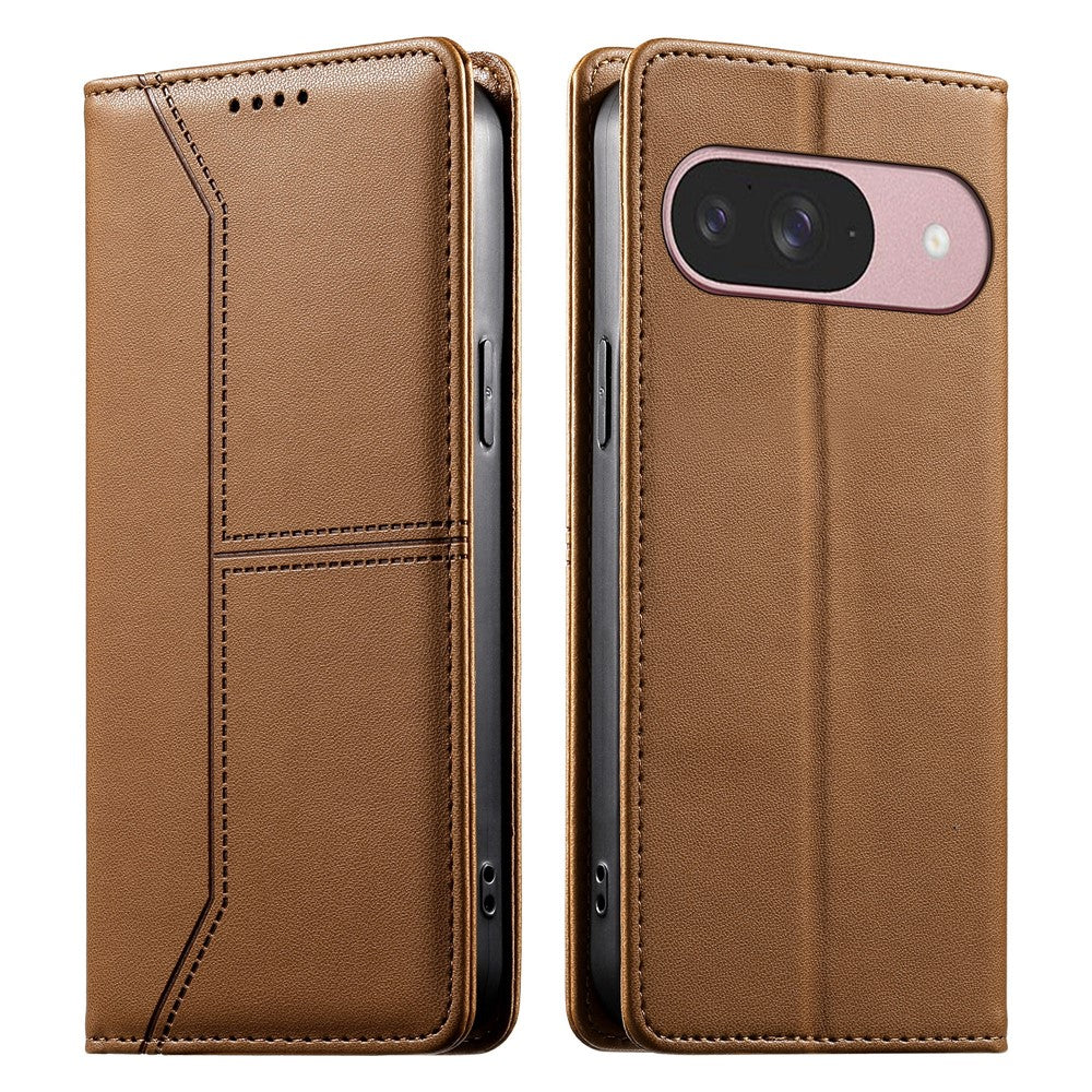 For Google Pixel 11 / Pixel 11 Pro Wallet Stand Case Line Splicing TPU PU Leather Phone Cover