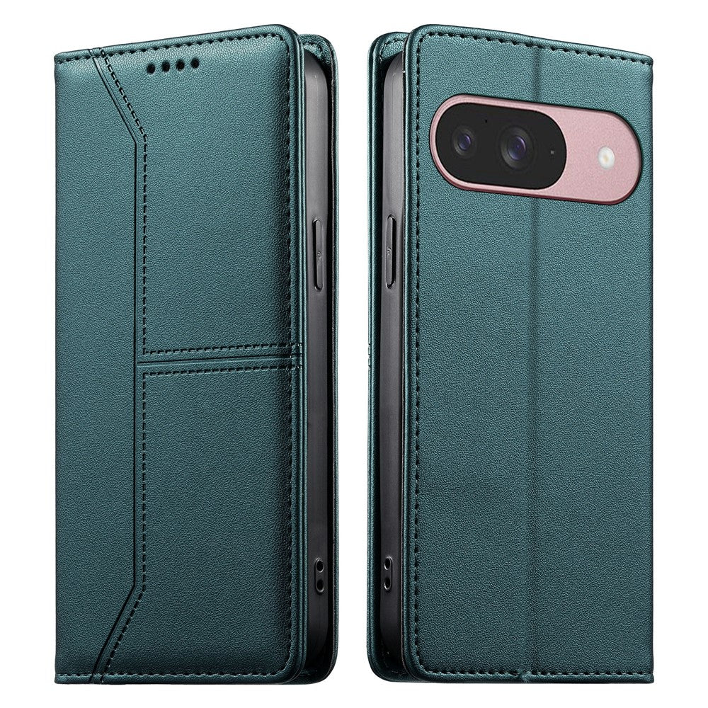 For Google Pixel 11 / Pixel 11 Pro Wallet Stand Case Line Splicing TPU PU Leather Phone Cover