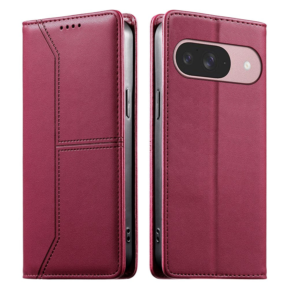 For Google Pixel 11 / Pixel 11 Pro Wallet Stand Case Line Splicing TPU PU Leather Phone Cover