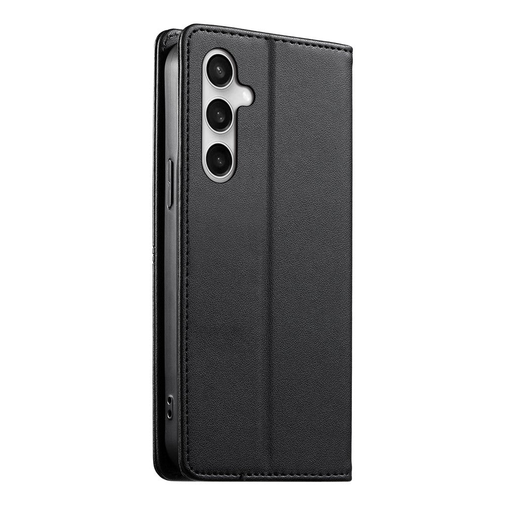 For Samsung Galaxy S26 FE Wallet Stand Case Line Splicing TPU PU Leather Phone Cover