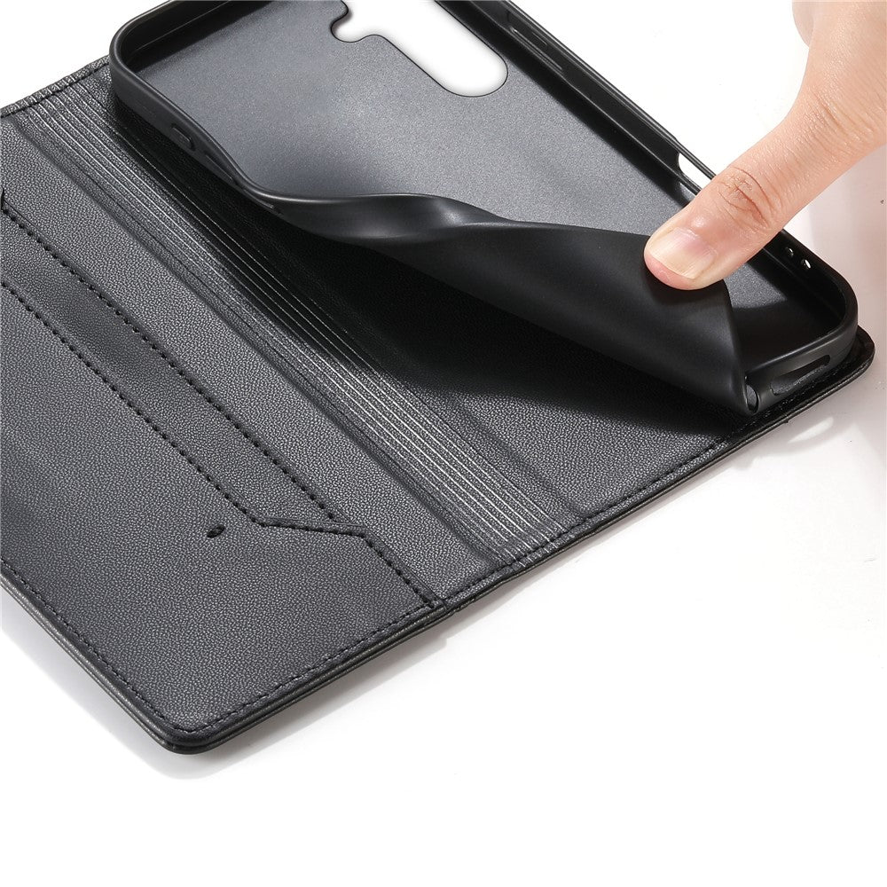For Samsung Galaxy S26 FE Wallet Stand Case Line Splicing TPU PU Leather Phone Cover