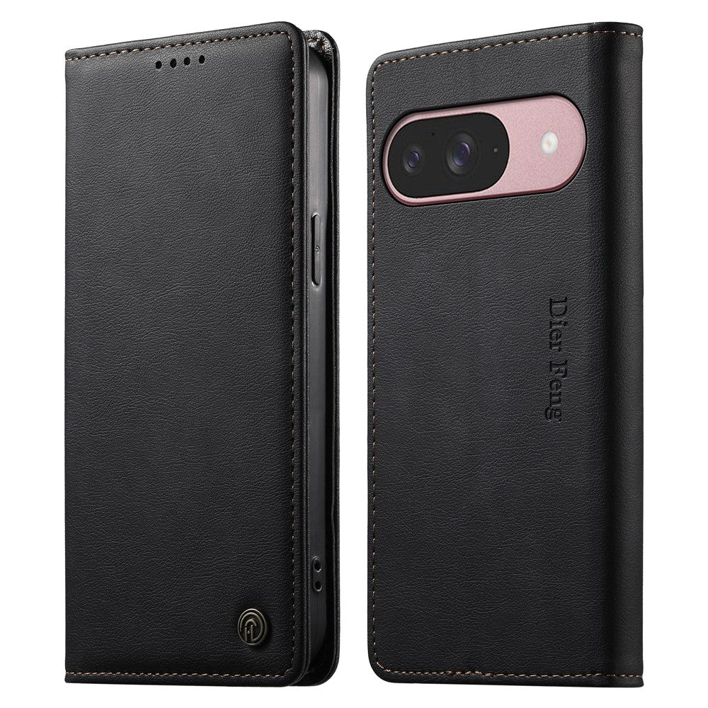 DIERFENG DF-019 for Google Pixel 11  /  11 Pro Leather Wallet Case Magnetic Flip Cover with Card Slots RFID Blocking
