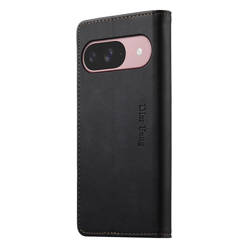 DIERFENG DF-019 for Google Pixel 11  /  11 Pro Leather Wallet Case Magnetic Flip Cover with Card Slots RFID Blocking