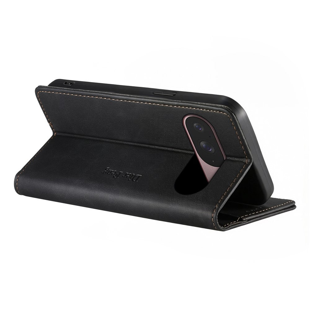 DIERFENG DF-019 for Google Pixel 11  /  11 Pro Leather Wallet Case Magnetic Flip Cover with Card Slots RFID Blocking
