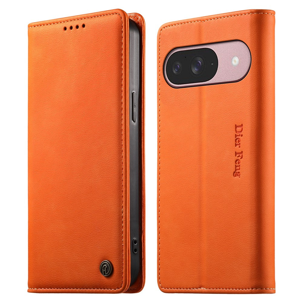 DIERFENG DF-019 for Google Pixel 11  /  11 Pro Leather Wallet Case Magnetic Flip Cover with Card Slots RFID Blocking