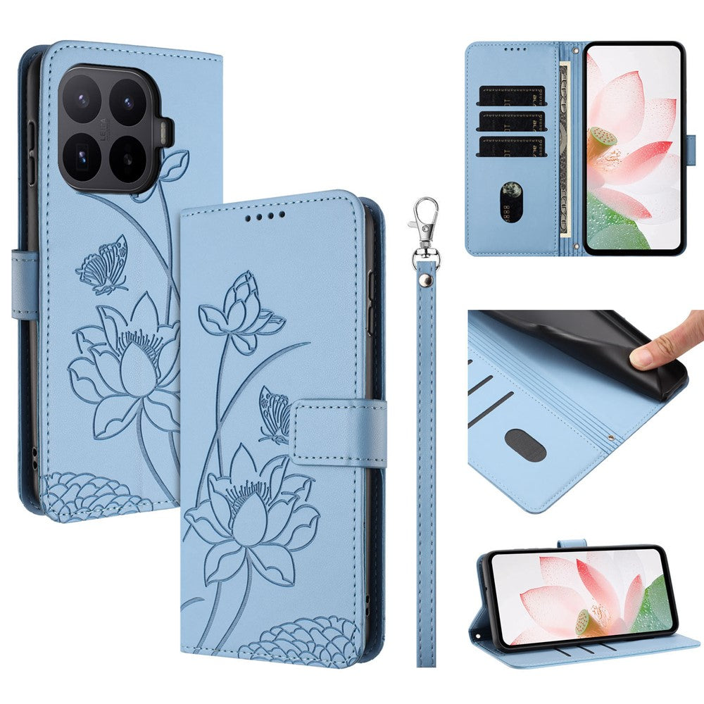 Xiaomi 17T – Wallet-Handyhülle aus PU-Leder und TPU, mit Ständer, mit Handschlaufe, mit Motivdruck
