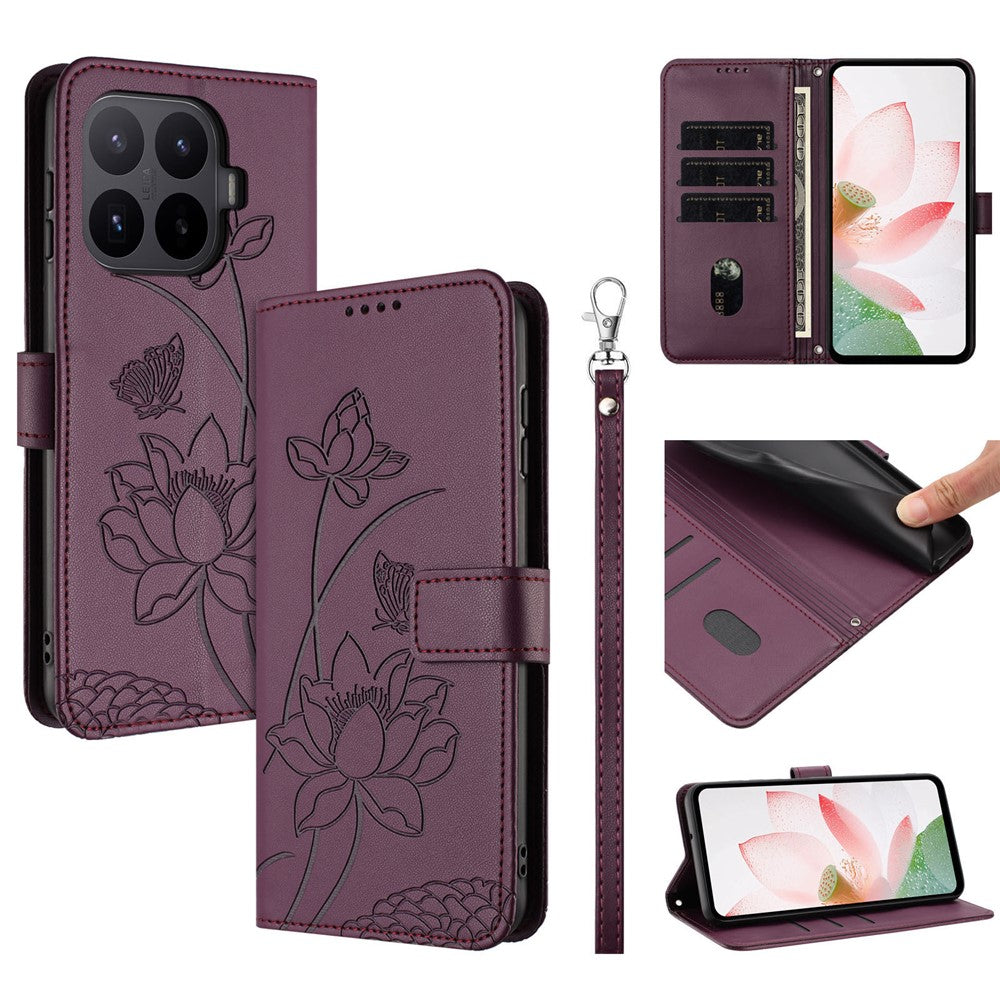 Xiaomi 17T – Wallet-Handyhülle aus PU-Leder und TPU, mit Ständer, mit Handschlaufe, mit Motivdruck