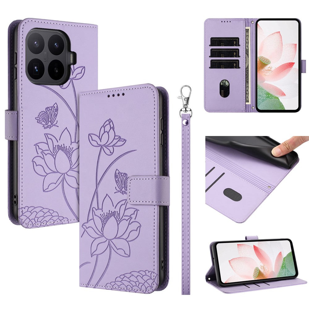 Xiaomi 17T Pro – Wallet-Handyhülle aus PU-Leder und TPU, mit Ständer, mit Handschlaufe, mit Motivdruck