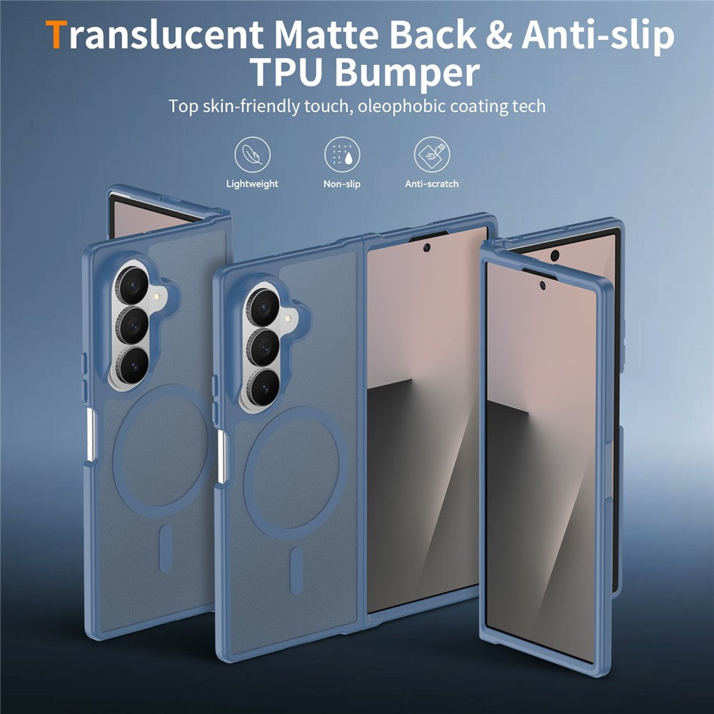 For Samsung Galaxy Z Fold8 Ultra Magnetic Case TPU Frame Acrylic Back Phone Cover Skin Touch