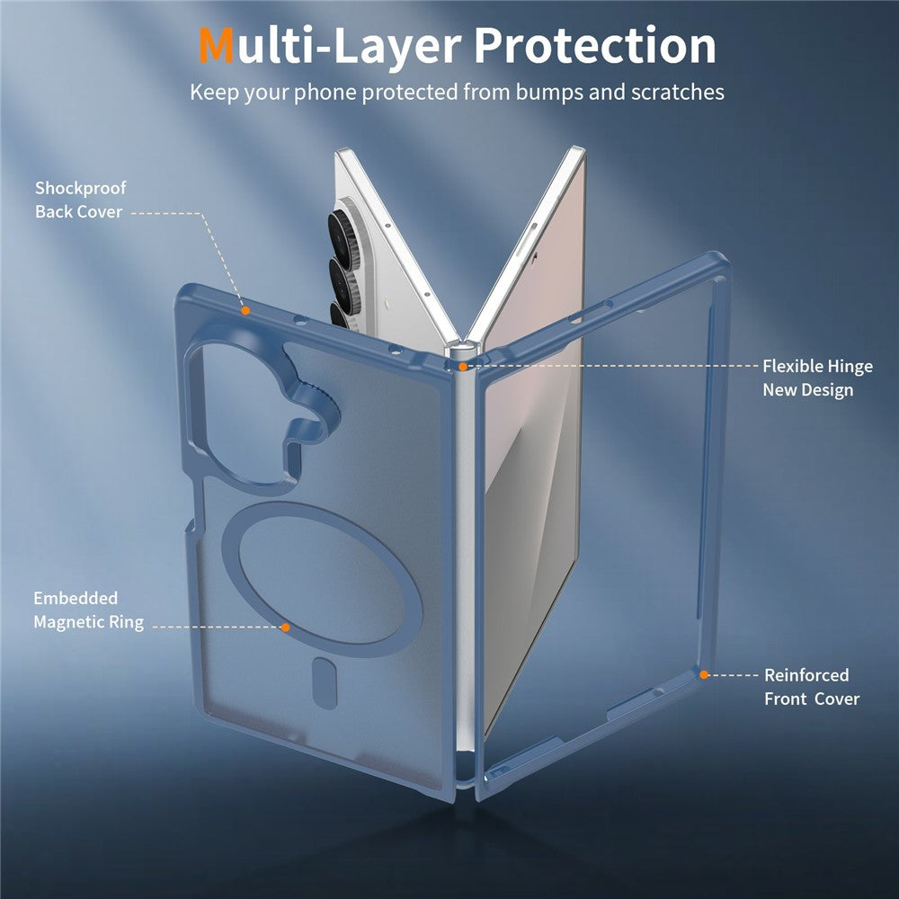 For Samsung Galaxy Z Fold8 Ultra Magnetic Case TPU Frame Acrylic Back Phone Cover Skin Touch