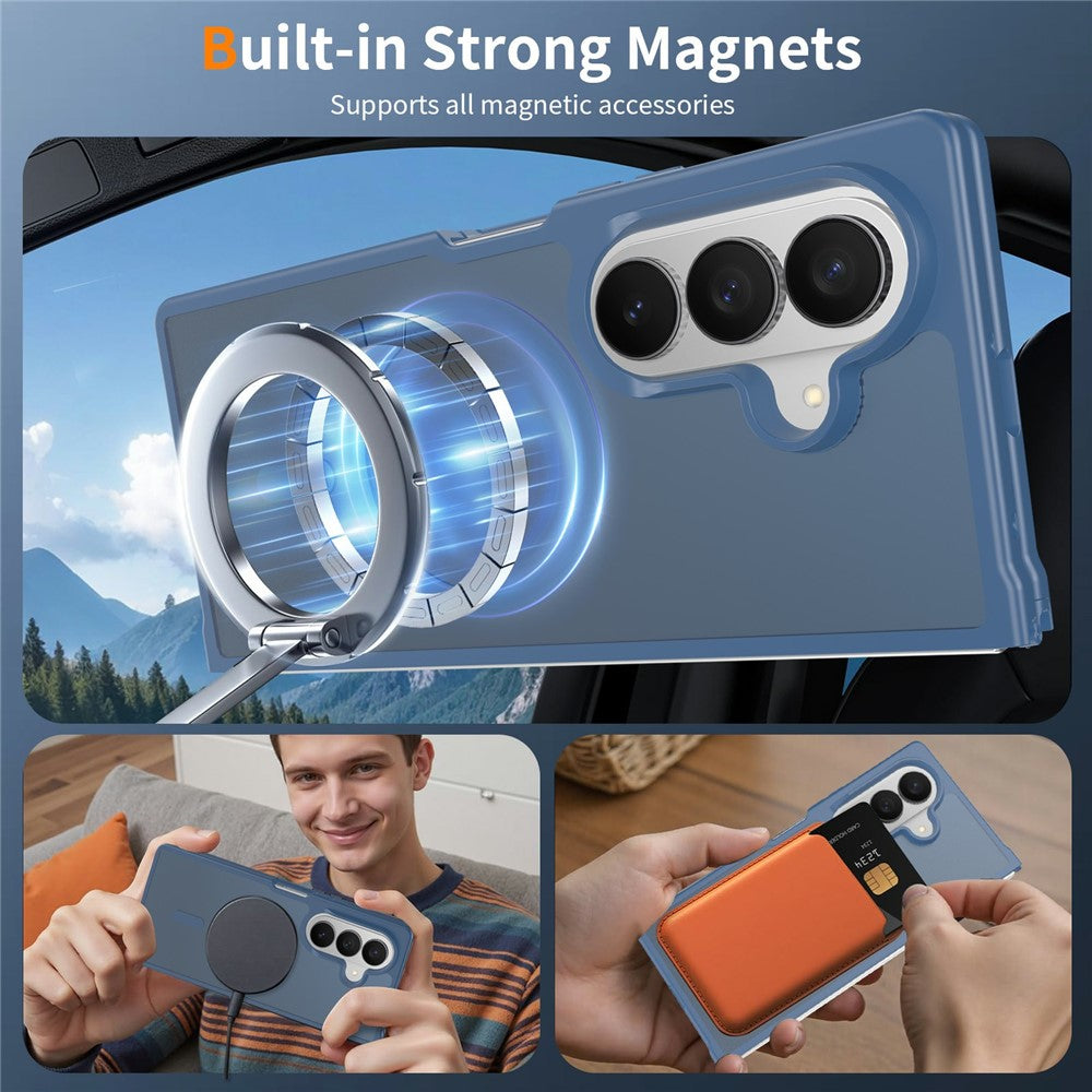 For Samsung Galaxy Z Fold8 Ultra Magnetic Case TPU Frame Acrylic Back Phone Cover Skin Touch