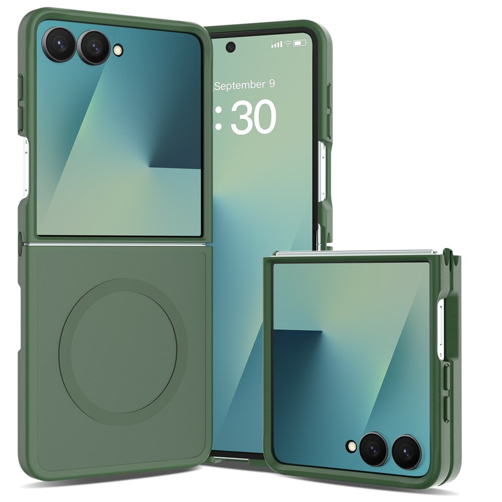 For Samsung Galaxy Z Flip8 Magnetic Case TPU Frame Acrylic Back Phone Cover Skin Touch