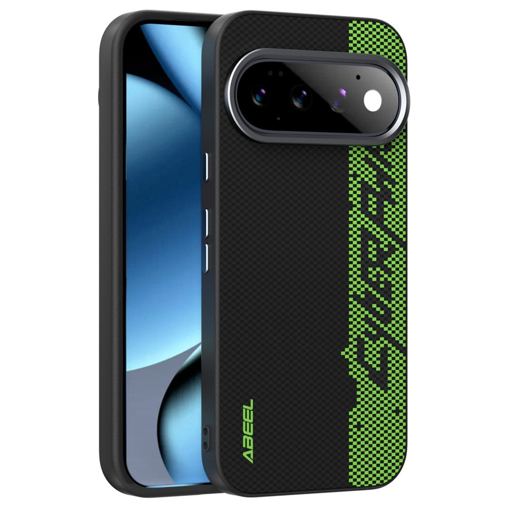 ABEEL For Google Pixel 11 / Pixel 11 Pro Magnetic Case Micro-Embossing 6D Printed PC TPU Aluminum Alloy Leather Phone Cover