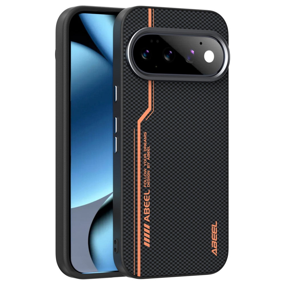 ABEEL For Google Pixel 11 / Pixel 11 Pro Magnetic Case Micro-Embossing 6D Printed PC TPU Aluminum Alloy Leather Phone Cover