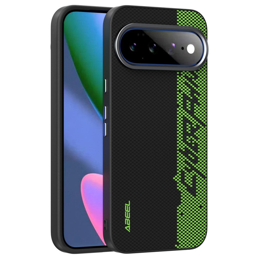 ABEEL For Google Pixel 11 Pro XL Magnetic Case Micro-Embossing 6D Printed PC TPU Aluminum Alloy Leather Phone Cover