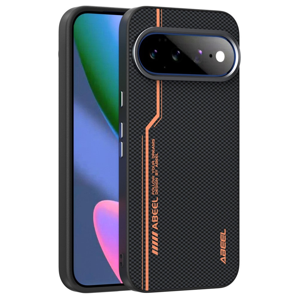 ABEEL For Google Pixel 11 Pro XL Magnetic Case Micro-Embossing 6D Printed PC TPU Aluminum Alloy Leather Phone Cover