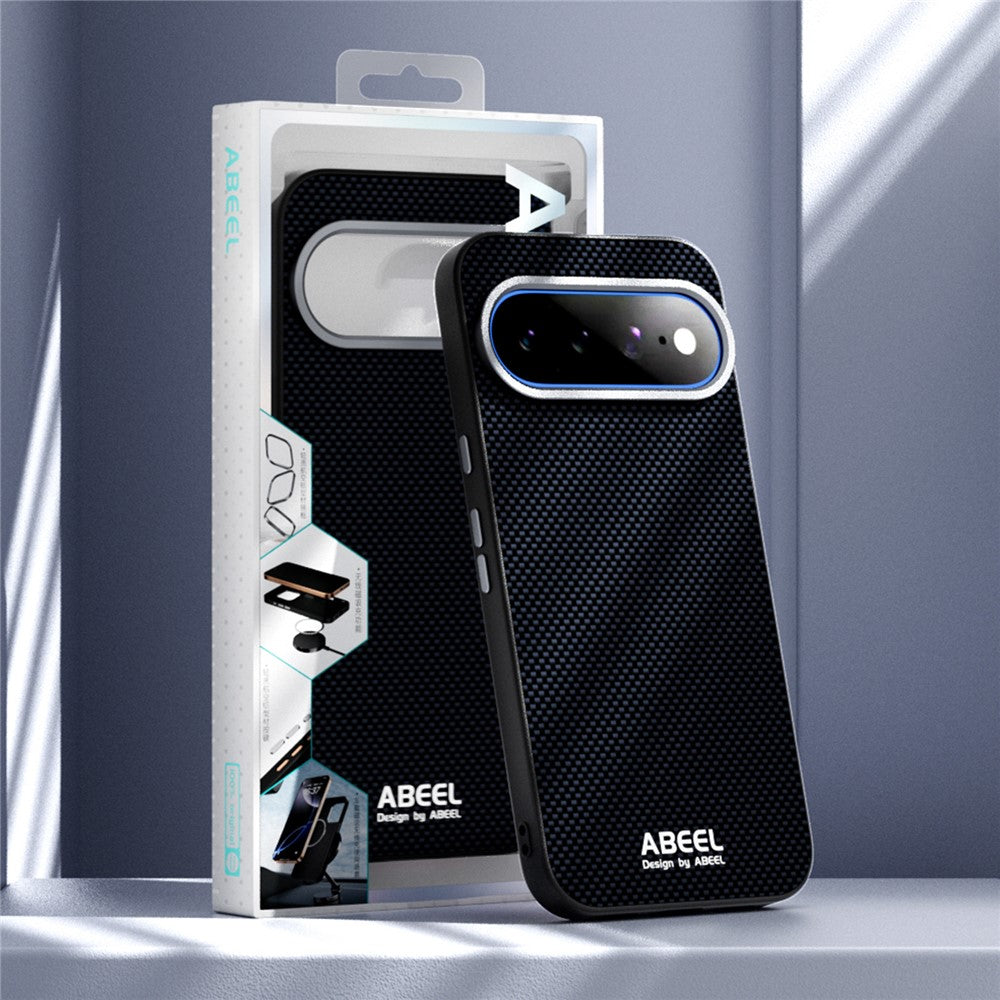ABEEL for Google Pixel 11 Pro XL Magnetic Case Printed PC TPU Aluminum Alloy Leather Phone Cover