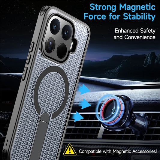 Xiaomi 17T Pro – Magnetische Handyhülle aus PC und TPU, mit Ständer