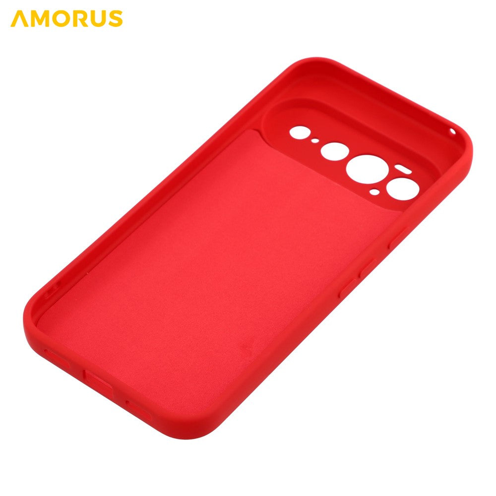 AMORUS for Google Pixel 11 Pro XL Case Precise Cutouts TPU Fiber Lining Shockproof Phone Cover