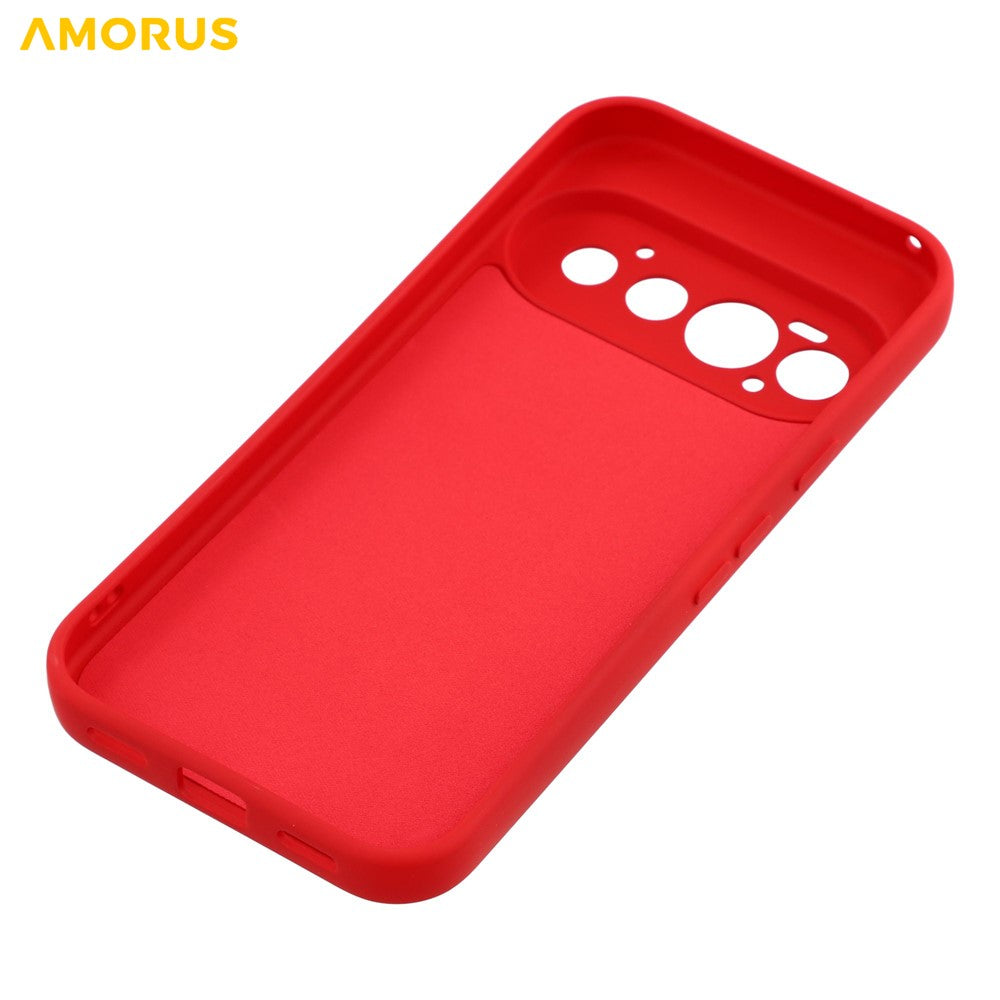 AMORUS for Google Pixel 11 Pro Case Precise Cutouts TPU Fiber Lining Shockproof Phone Cover