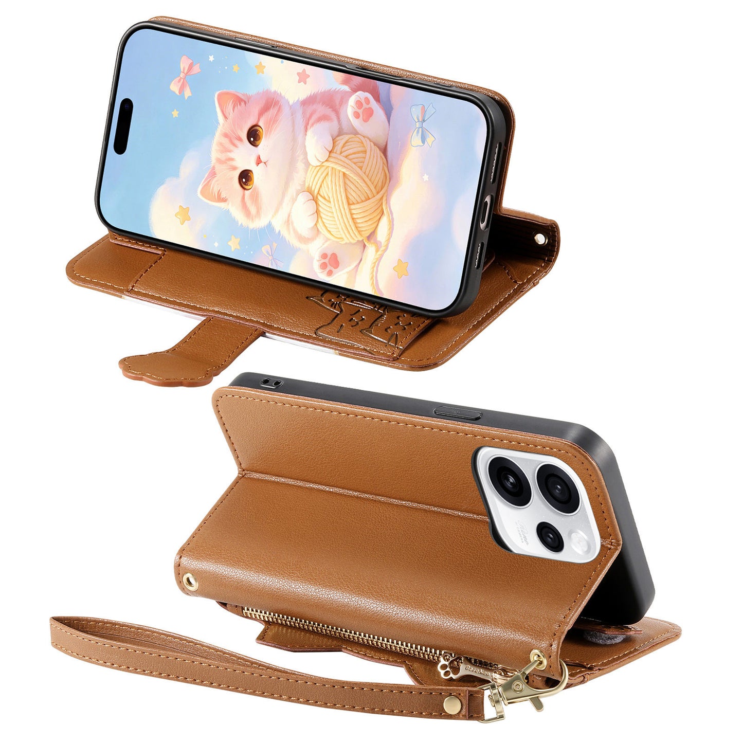 For Google Pixel 11 Pro XL Case Wallet Stand Pattern Printing Phone Leather Cover