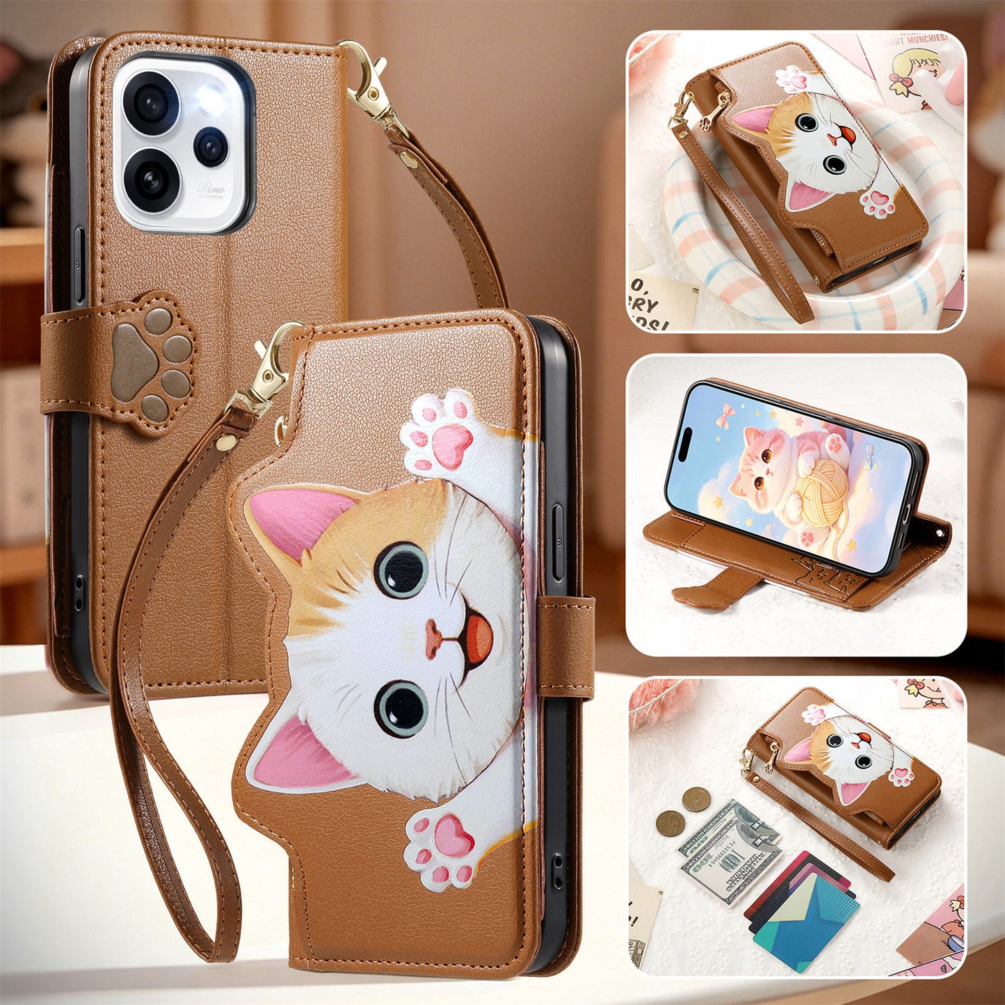 For Google Pixel 11 Pro XL Case Wallet Stand Pattern Printing Phone Leather Cover