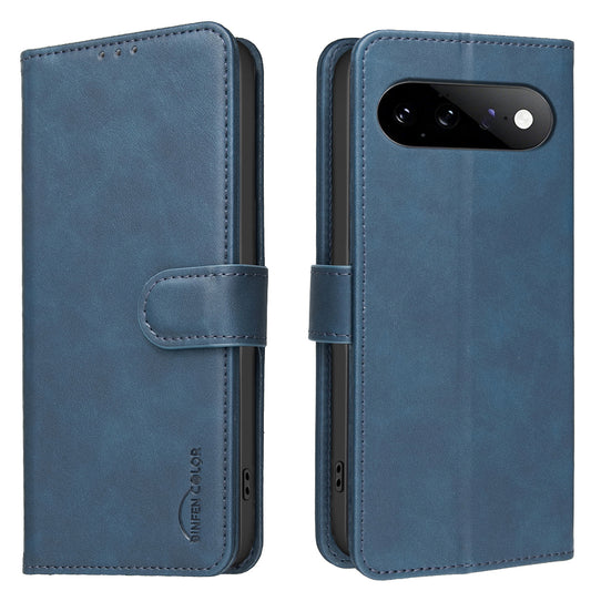 Google Pixel 11 Pro XL Handyhülle – BINFEN COLOR BF37 RFID-blockierende Brieftasche aus Leder mit Standfunktion