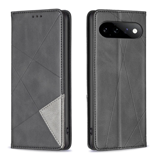 Google Pixel 11 / Google Pixel 11 Pro Handyhülle – Kartenfächer, Geometrie-Aufdruck, Leder