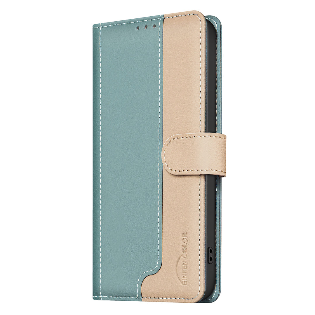 BINFEN COLOR for Google Pixel 11 Pro / Google Pixel 11 Leather Case Splicing Color RFID Blocking Wallet Stand Phone Cover