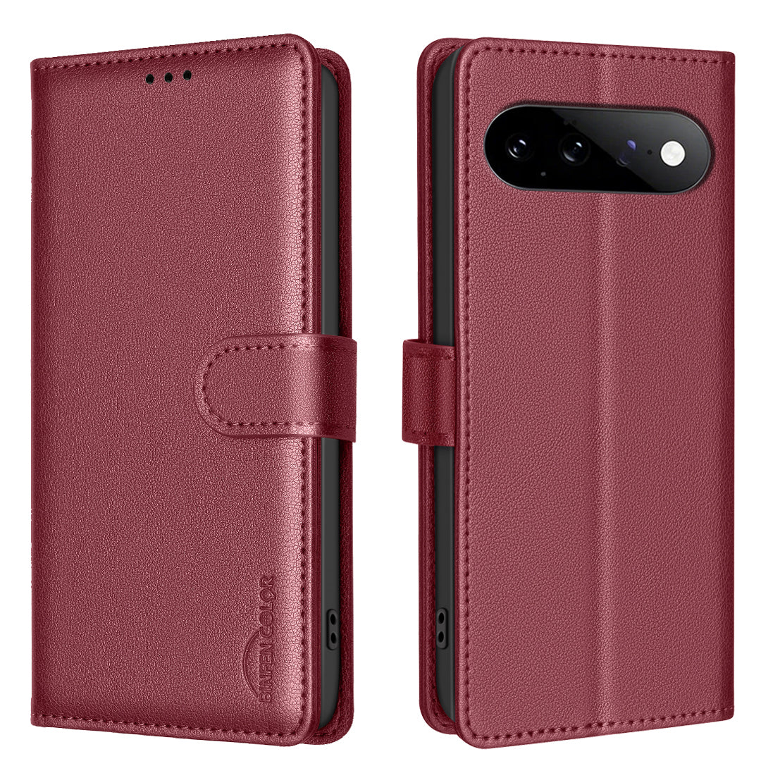 BINFEN COLOR for Google Pixel 11 Pro / Google Pixel 11 BF32 Leather Case Wallet RFID Blocking Phone Cover
