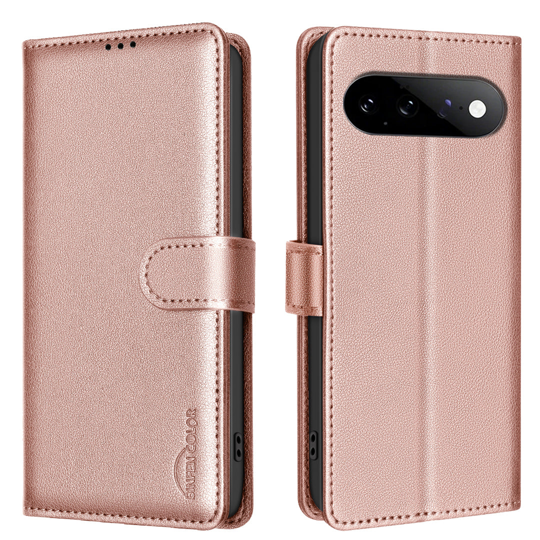BINFEN COLOR for Google Pixel 11 Pro / Google Pixel 11 BF32 Leather Case Wallet RFID Blocking Phone Cover