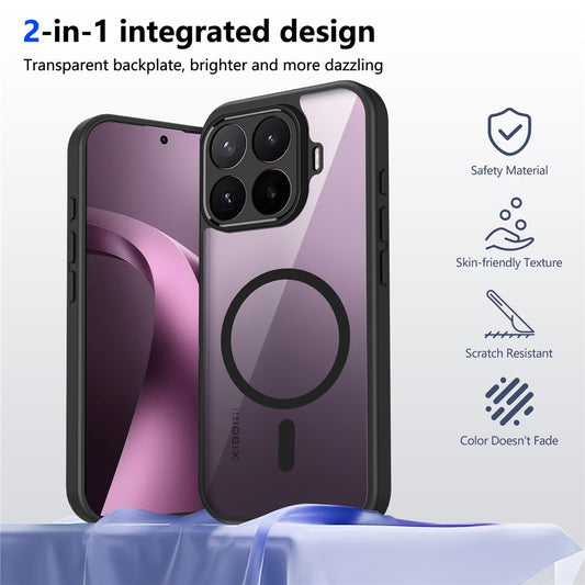 Xiaomi 17T – Magnetische transparente Handyhülle aus PC und TPU, stoßfest