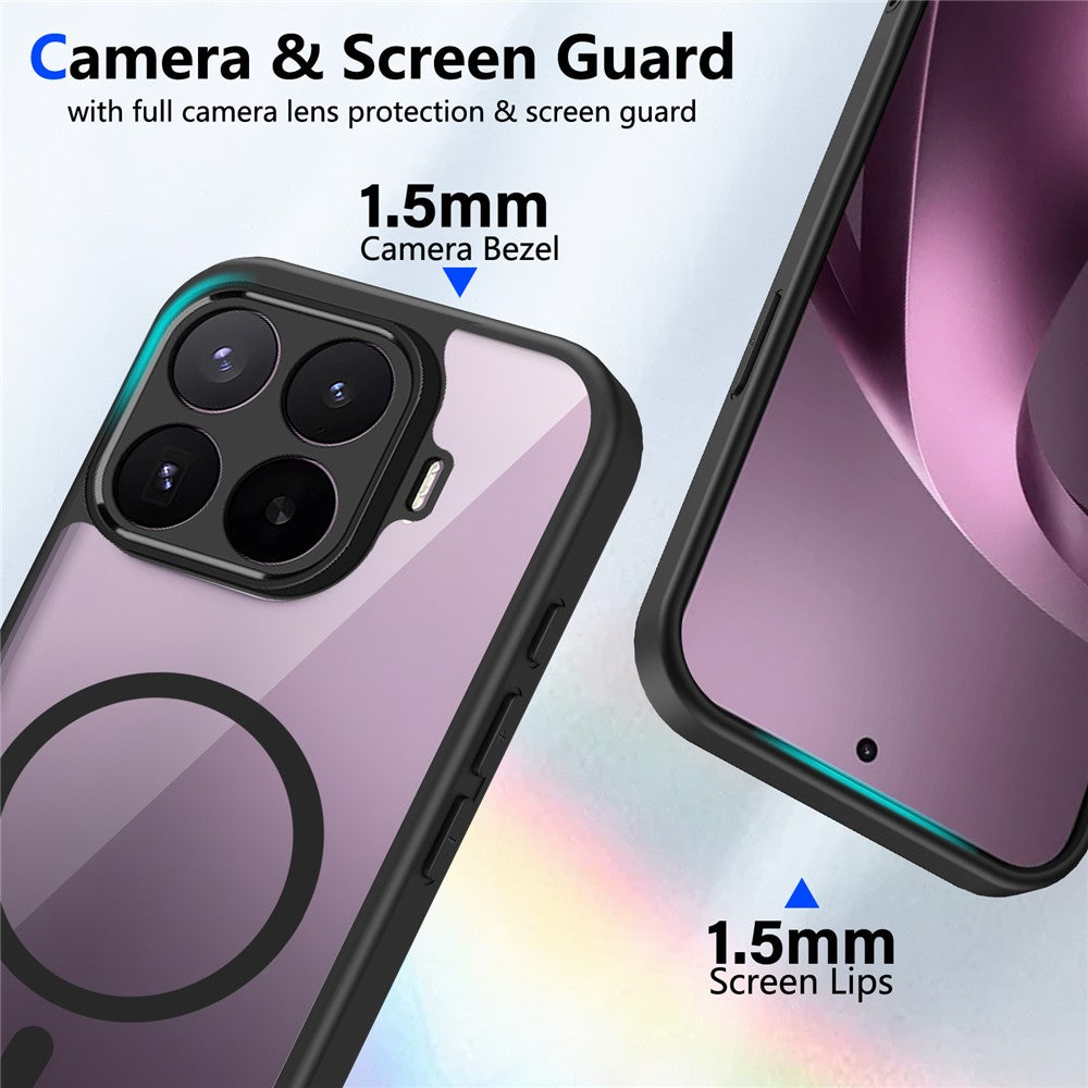 Xiaomi 17T Pro – Magnetische transparente Handyhülle aus Kunststoff und TPU, stoßfest