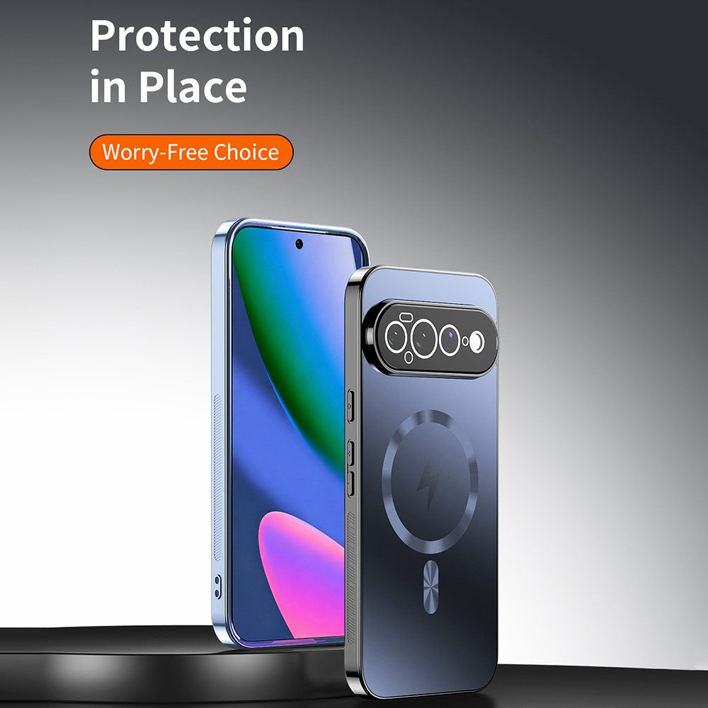 For Google Pixel 11 Pro Magnetic Case Full Lens Coverage Electroplated TPU Shockproof Phone Cover