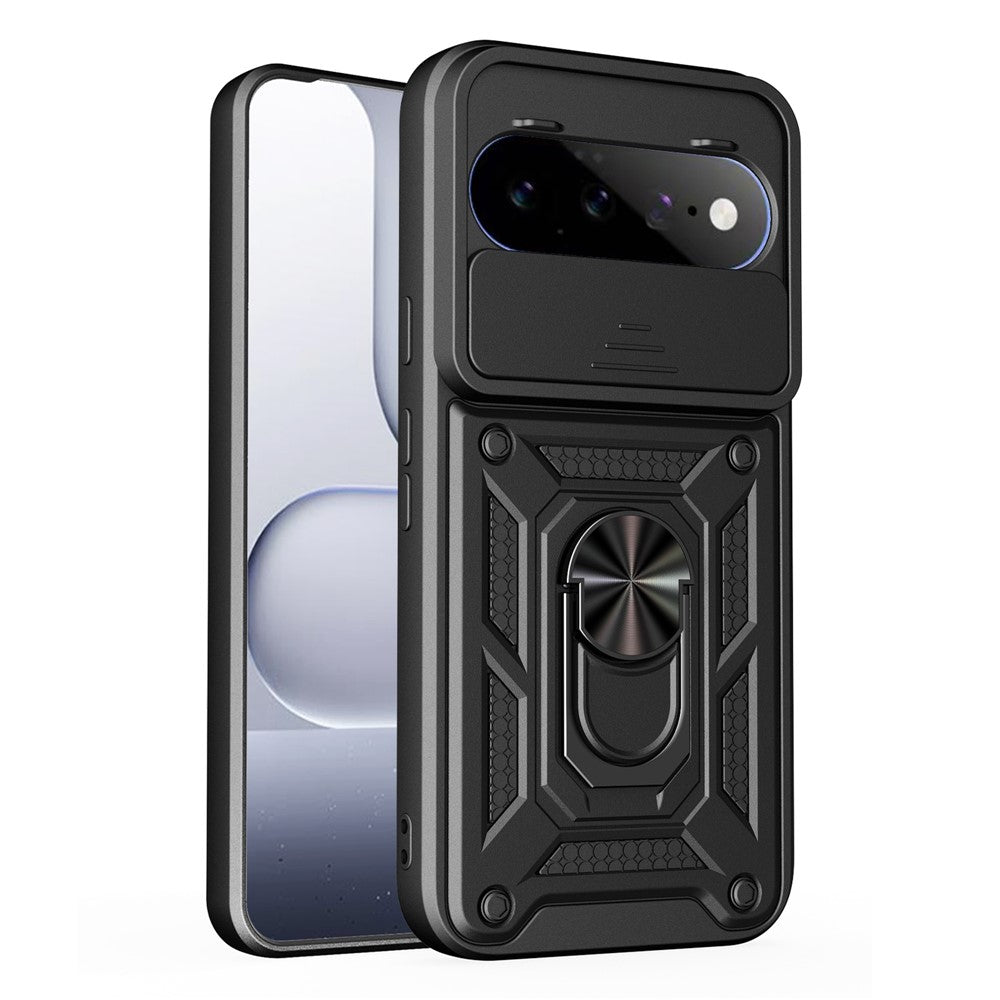 For Google Pixel 11  /  11 Pro Case with Slide Camera Lid PC + TPU Kickstand Phone Cover