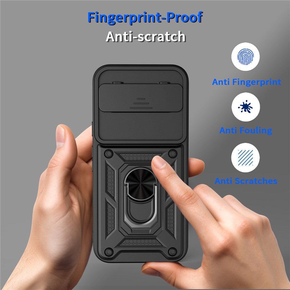 For Google Pixel 11  /  11 Pro Case with Slide Camera Lid PC + TPU Kickstand Phone Cover