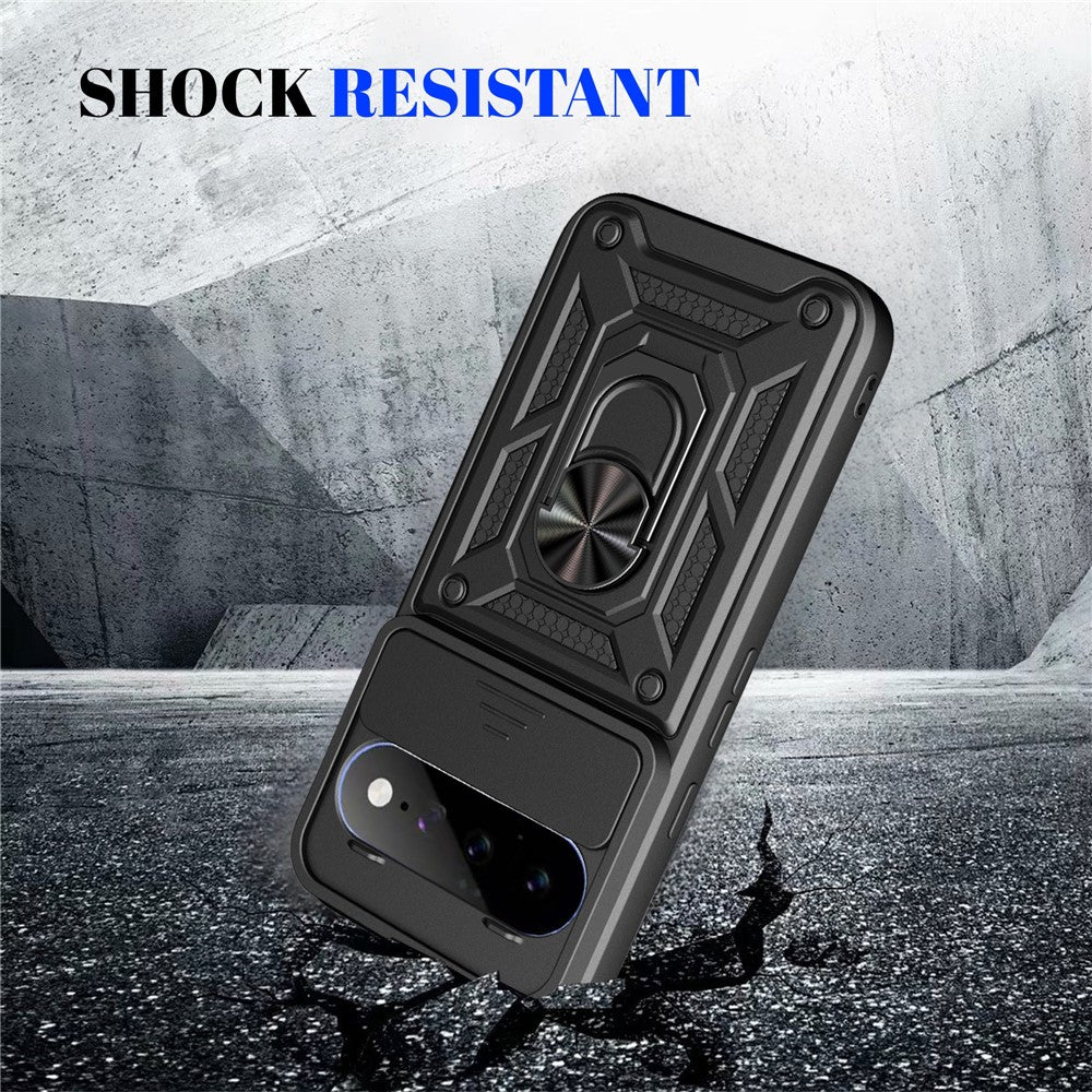 For Google Pixel 11  /  11 Pro Case with Slide Camera Lid PC + TPU Kickstand Phone Cover