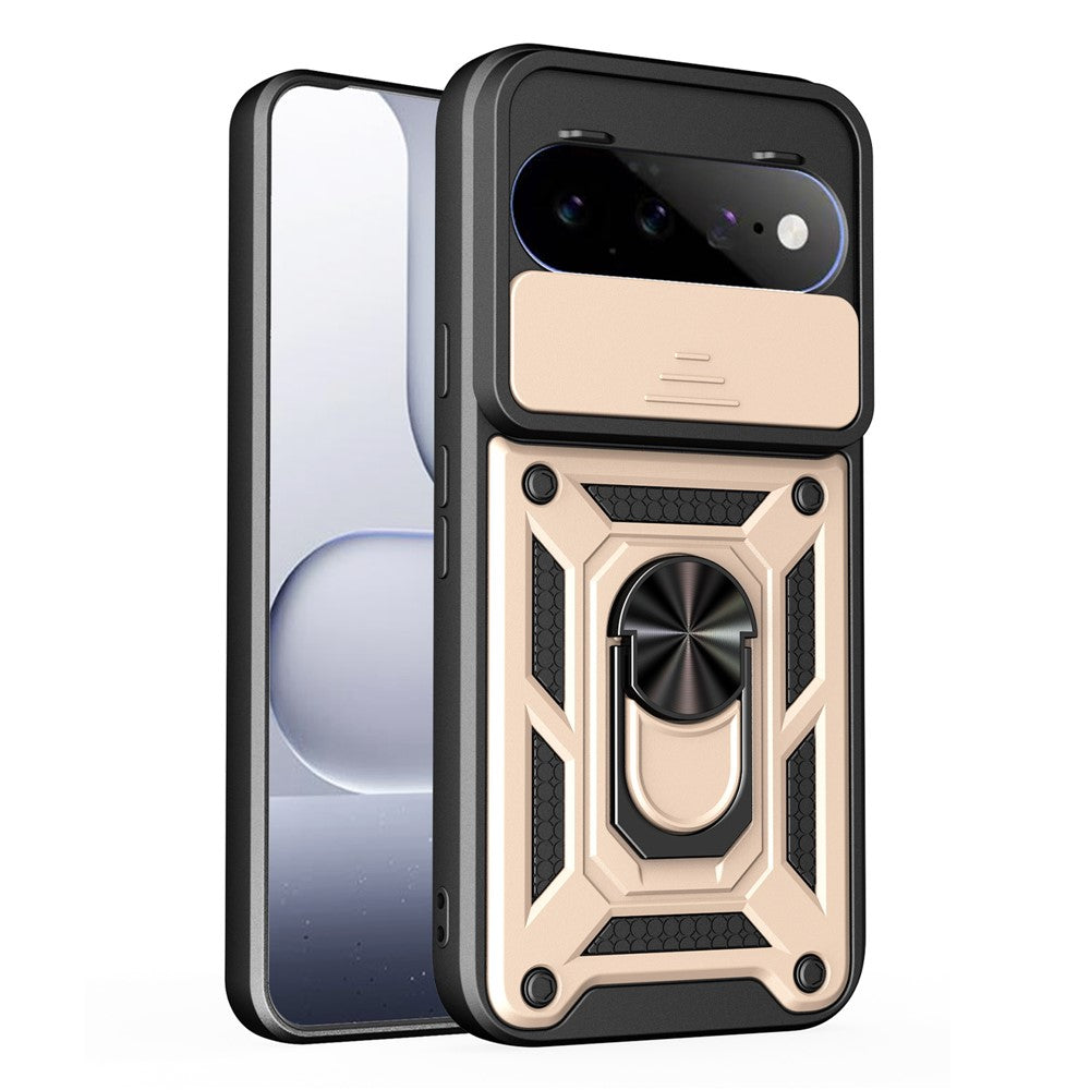 For Google Pixel 11  /  11 Pro Case with Slide Camera Lid PC + TPU Kickstand Phone Cover