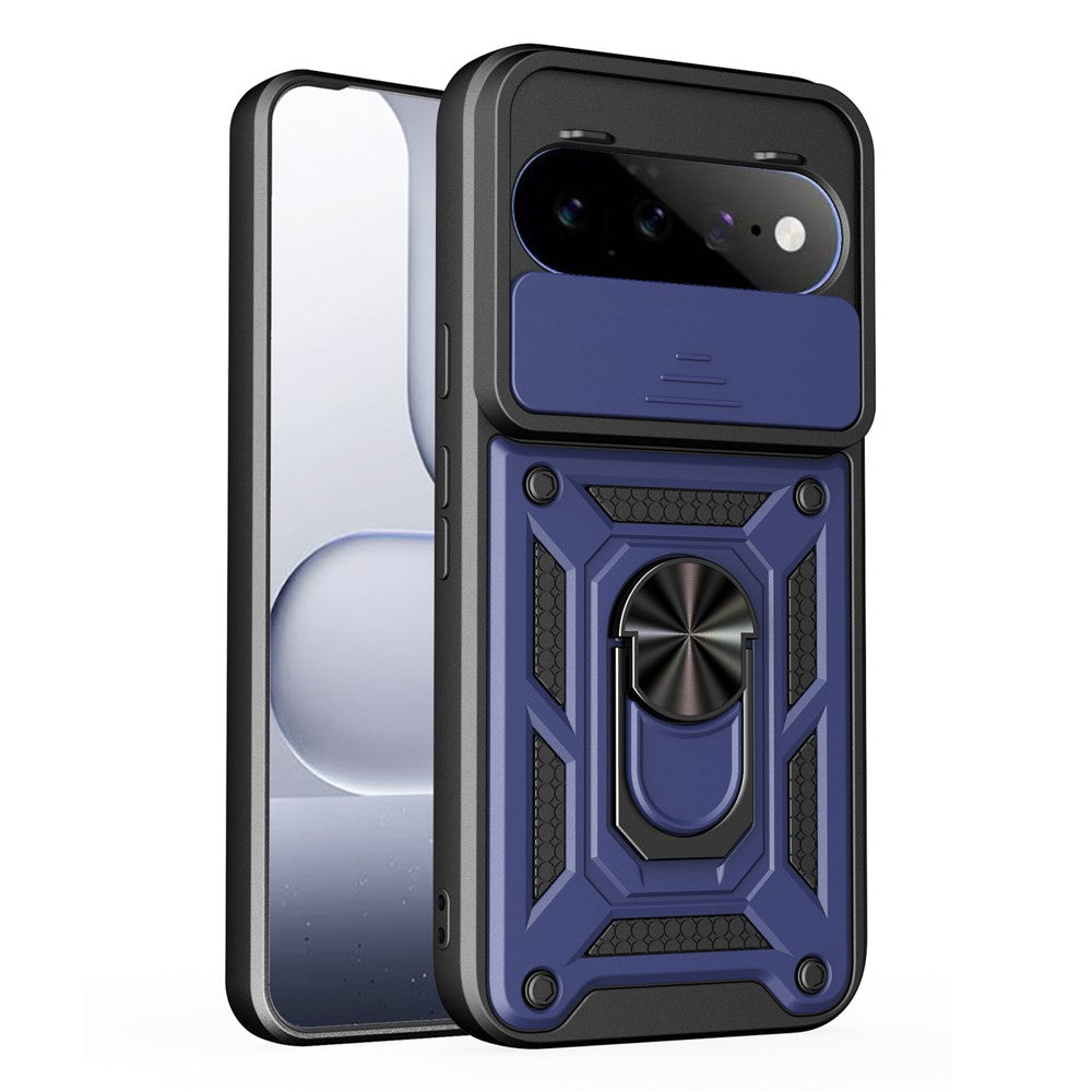 For Google Pixel 11  /  11 Pro Case with Slide Camera Lid PC + TPU Kickstand Phone Cover