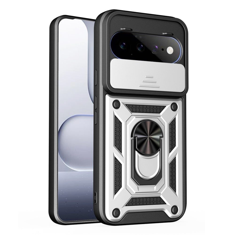For Google Pixel 11  /  11 Pro Case with Slide Camera Lid PC + TPU Kickstand Phone Cover